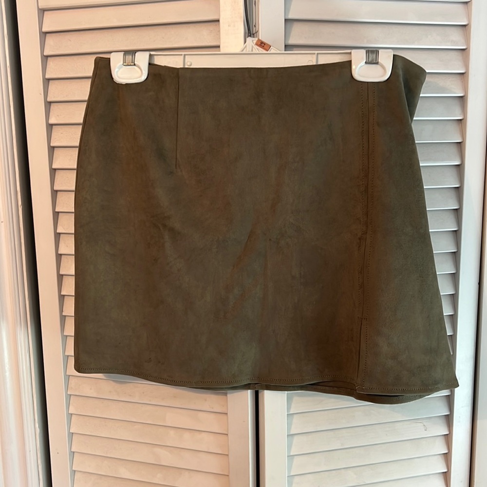 Brand new! Olive green mini skirt
